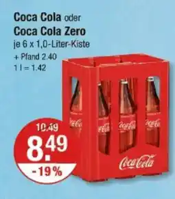 V Markt Coca Cola oder Coca Cola Zero Angebot