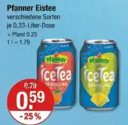 V Markt Pfanner Eistee Angebot