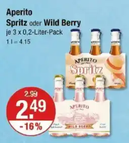 V Markt Aperito Spritz oder Wild Berry Angebot