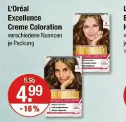 V Markt L'Oréal Excellence Creme Coloration Angebot