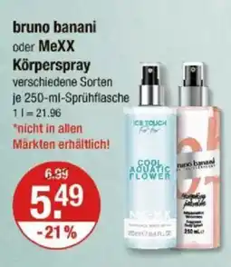 V Markt bruno banani oder Mexx Körperspray Angebot