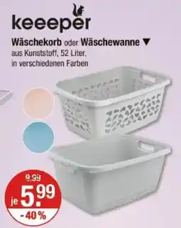 V Markt keeeper Wäschekorb oder Wäschewanne ▼ Angebot