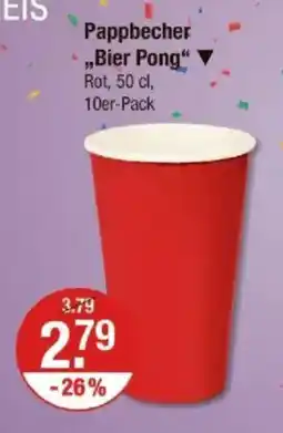 V Markt Pappbecher „Bier Pong" Angebot