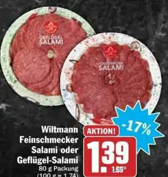 dodenhof Wiltmann Feinschmecker Salami Oder Geflügel-salami Angebot