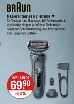 V Markt BRAUN Rasierer Series 5 51-B1200S Angebot