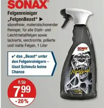 V Markt SONAX Felgenreiniger „FelgenBeast" Angebot