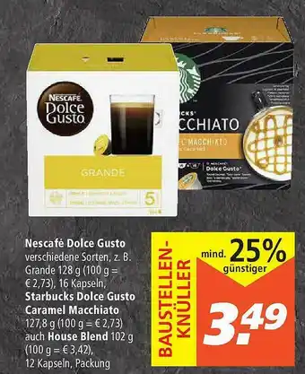 Marktkauf Nescafé Dolce Gusto, Starbucks Dolce Gusto Caramel Macchiato, House Blend Angebot