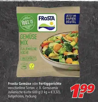 Marktkauf Frosta Gemüse Oder Fertiggerichte Angebot