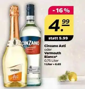 NETTO Cinzano Asti Oder Vermouth Bianco Angebot