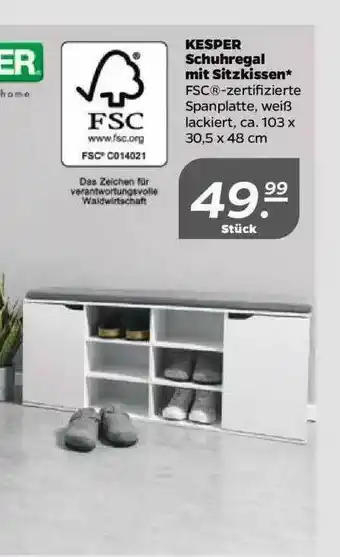 NETTO Kesper Schuhregal Mit Sitzkissen Angebot