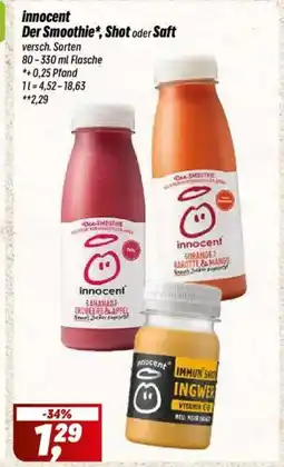 Simmel innocent Der Smoothie*, Shot oder Saft Angebot