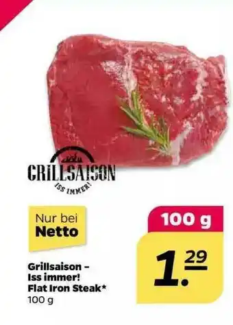 NETTO Grillsaison Iss Immer! Flat Iron Steak Angebot