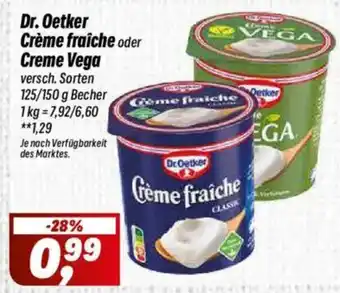 Simmel Dr. Oetker Crème fraîche oder Creme Vega Angebot