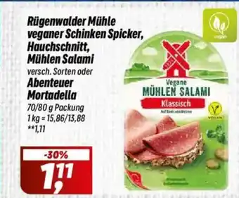 Simmel Rügenwalder Mühle veganer Schinken Spicker, Hauchschnitt, Mühlen Salami Angebot