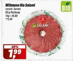 Simmel Wiltmann Bio Salami Angebot