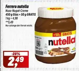 Simmel Ferrero nutella Angebot