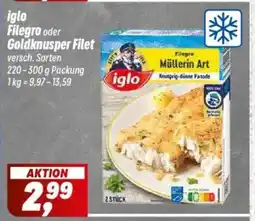 Simmel iglo Filegro oder Goldknusper Filet Angebot