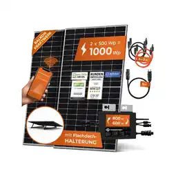 Netto Marken-Discount Solarway Balkonkraftwerk 1000W / 800W Solaranlage Steckerfertig WIFI Komplettset Photovoltaik Anlage Angebot