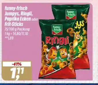 Simmel funny-frisch Jumpys, Ringli, Paprika Ecken oder Frit-Sticks Angebot