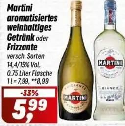 Simmel Martini aromatisiertes weinhaltiges Getränk oder Frizzante Angebot