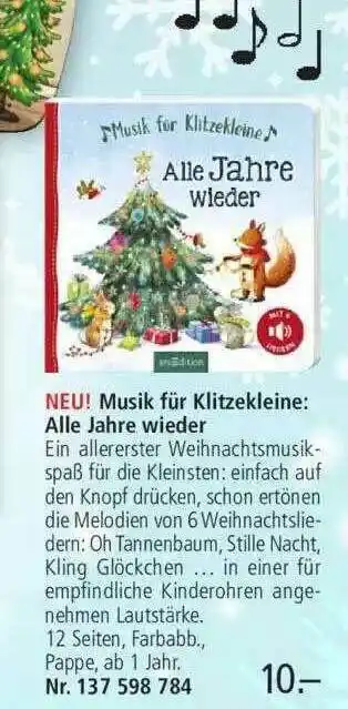 Weltbild Musik Für Klitzekleine: Alle Jahre Wieder Angebot