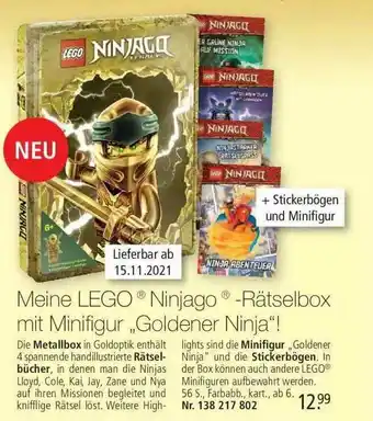 Weltbild Meine Lego Ninjago-rätselbox Mit Minifigur „goldener Ninja“! Angebot