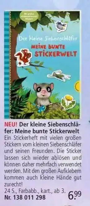 Weltbild Der Kleine Siebenschläfer: Meine Bunte Stickerwelt Angebot