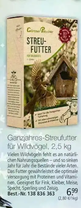 Weltbild Gärtner Pötschke Ganzjahres-streufutter Für Wildvögel Angebot