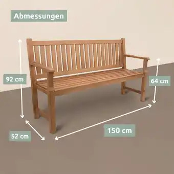 Netto Marken-Discount holz4home Gartenbank aus Holz mit Schutzabdeckung und Gartenhandschuhen 150cm Angebot