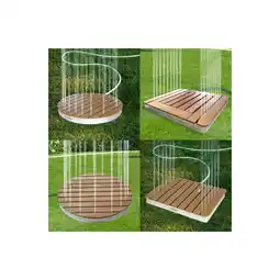 Netto Marken-Discount holz4home Bodendusche für Pool, Garten und Camping - Gartendusche mit Zubehör Eckig WPC Angebot