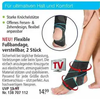 Weltbild Flexible Fußbandage, Verstellbar Angebot