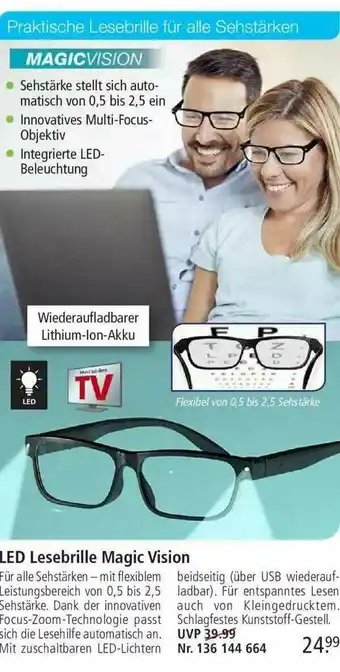 Weltbild Led Lesebrille Magic Vision Angebot