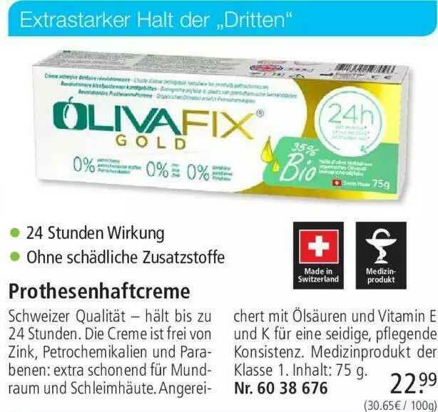 Prothesenhaftcreme Olivafix Angebot bei Weltbild
