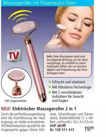 Weltbild Elektrischer Massageroller 2in1 Angebot