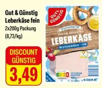 Feneberg Gut & Günstig Leberkäse fein Angebot