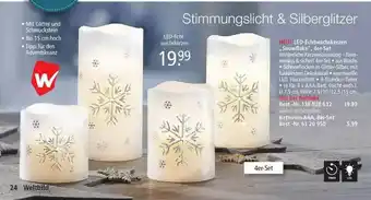 Weltbild Led-echtwachskerzen „snowflake“ Angebot