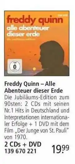 Weltbild Freddy Quinn - Alle Abenteuer Dieser Erde Angebot