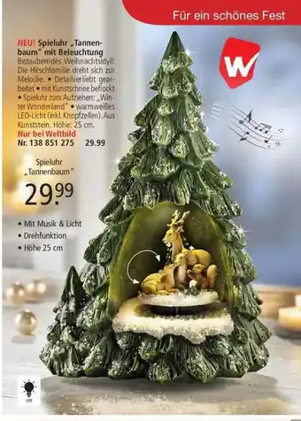 Weltbild Spieluhr „tannenbaum“ Mit Beleuchtung Angebot