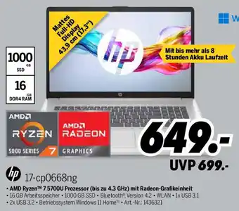 MEDIMAX hp 17-cp0668ng Angebot