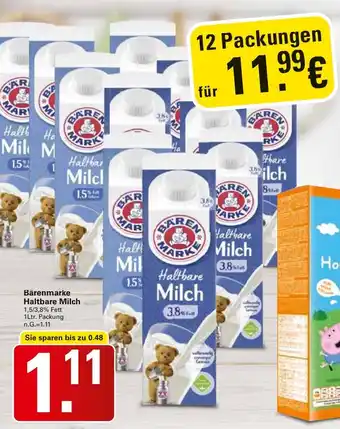 WEZ Bärenmarke Haltbare Milch Angebot