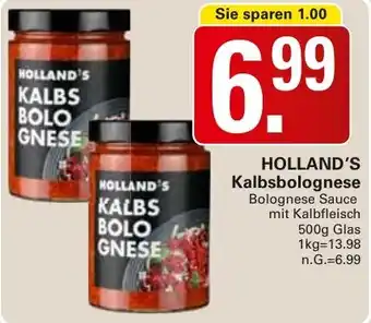 WEZ HOLLAND'S Kalbsbolognese Angebot