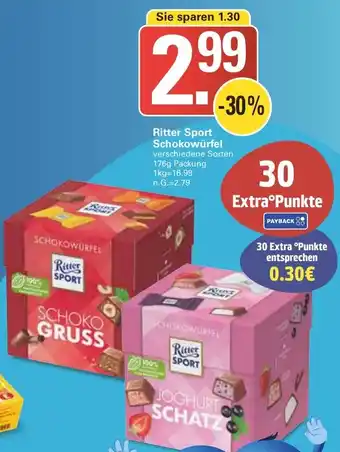 WEZ Ritter Sport Schokowürfel Angebot