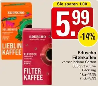 WEZ Eduscho Filterkaffee Angebot