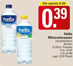 WEZ Hella Mineralwasser Angebot