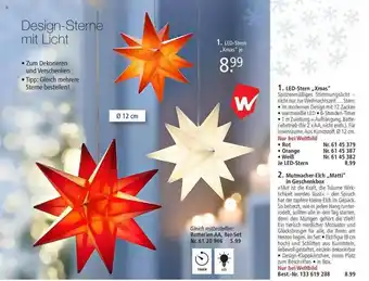 Weltbild Led-stern „xmas“ Oder Mutmacher-eich „matti“ In Geschenkbox Angebot