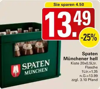 WEZ Spaten Münchener hell Angebot