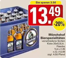 WEZ Mönchshof Bierspezialitäten Angebot