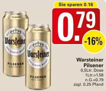 WEZ Warsteiner Pilsener Angebot