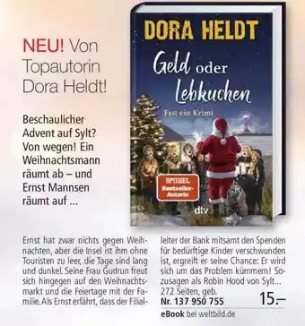 Weltbild Dora Heldt - Geld Oder Lebkuchen Angebot