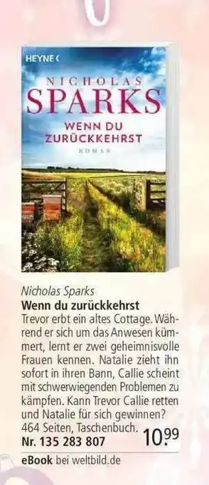 Weltbild Nicholas Sparks - Wenn Du Zurückkehrst Angebot